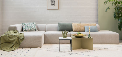 ruime modulaire bank met chaise longue