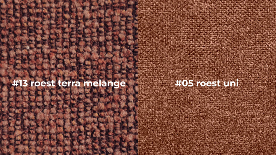 nieuw - kleurstaal #13 roest terra melange