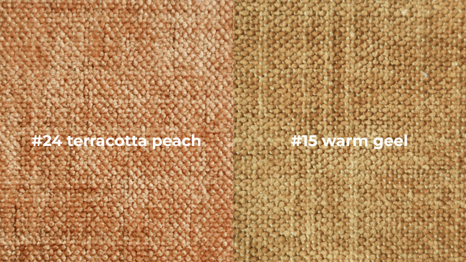 nieuw - kleurstaal #24 terracotta peach