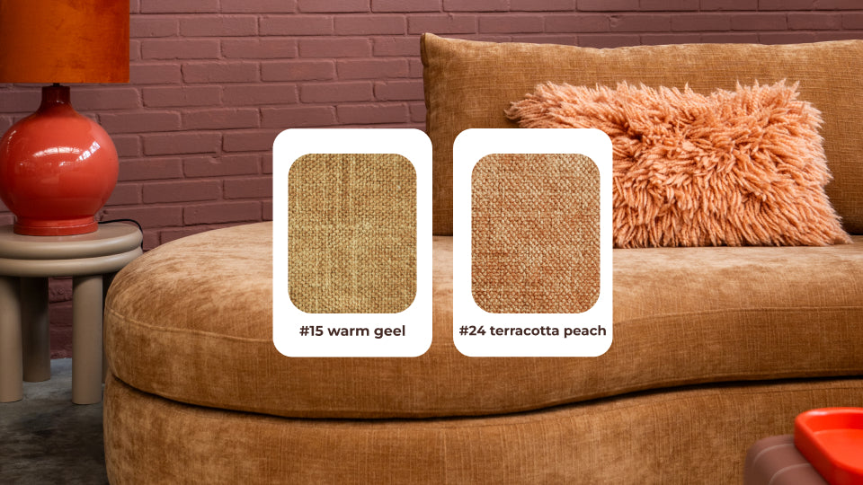 nieuw - kleurstaal #24 terracotta peach