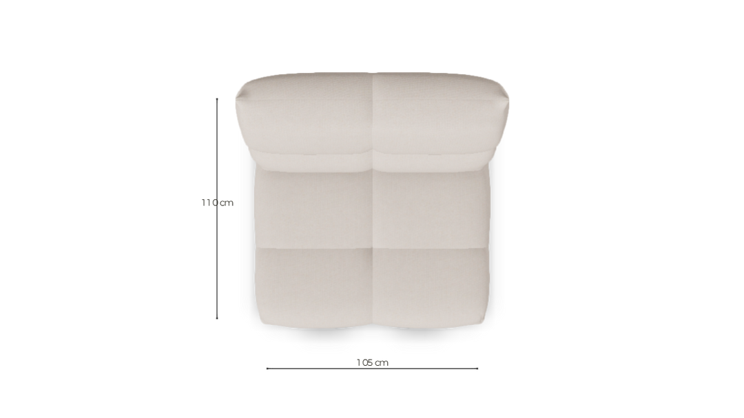 sku:X1-E02_-15-ECR|img:X1-E02_-15-ECR-IMG4.png|desc:X1 1-zitselement (105x110cm) element 2 #15 ecru uni