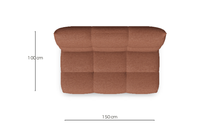 sku:X1-E22_-19-POE|img:X1-E22_-19-POE-IMG4.png|desc:X1 2-zitselement (158x110cm) element 22 #19 poeder terra