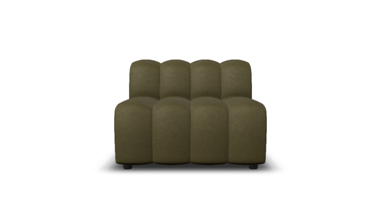 sku:X4-E02_-16-OLI|img:X4-E02_-16-OLI-IMG1.png|desc:X4 1-zitselement (100x97cm) element 2 #16 olijfgroen velours