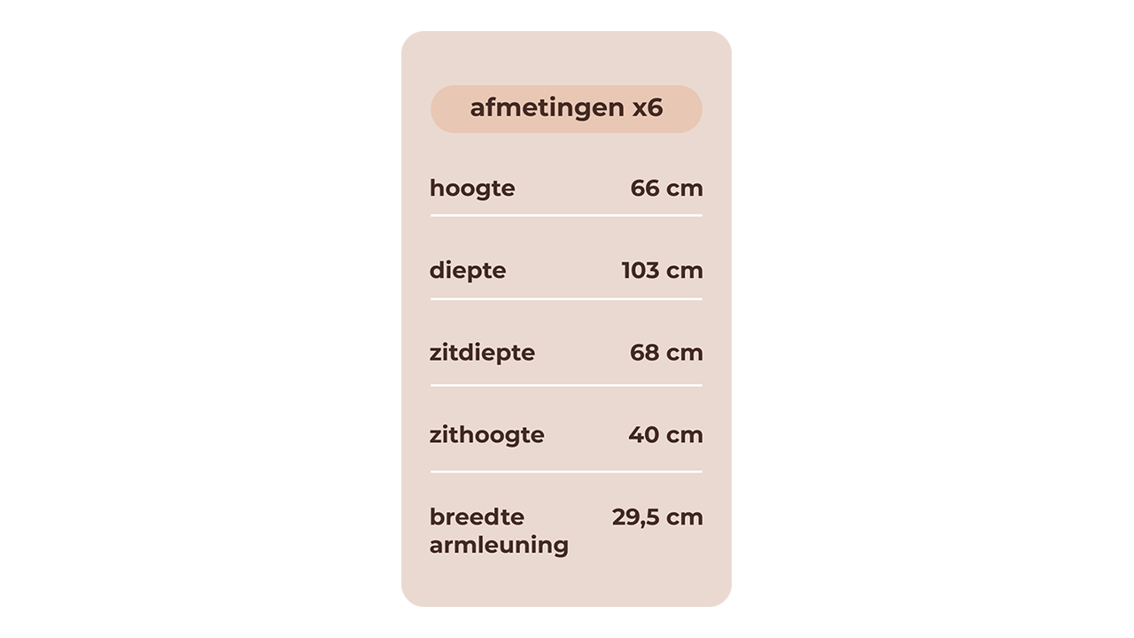 sku:X6-MSR|img:X6-DIM.png|desc:X6 Madly Set R - Rechts / #01 roest wave