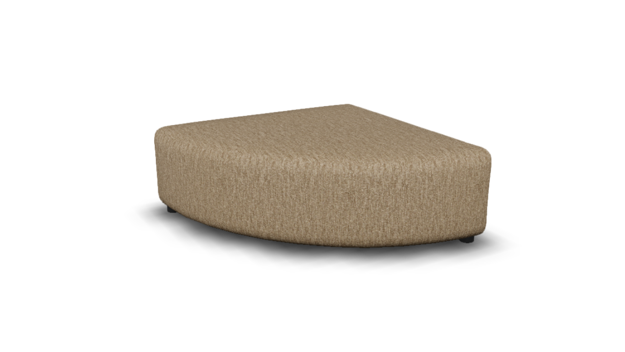 sku:X6-E12A-07-ZAN|img:X6-E12A-07-ZAN-IMG2.png|desc:X6 hocker kwart rond links (103x103cm) element 12A #07 zand melange