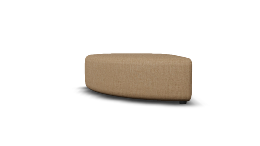 sku:X6-E12A-22-BEI|img:X6-E12A-22-BEI-IMG1.png|desc:X6 hocker kwart rond links (103x103cm) element 12A #22 beige velours