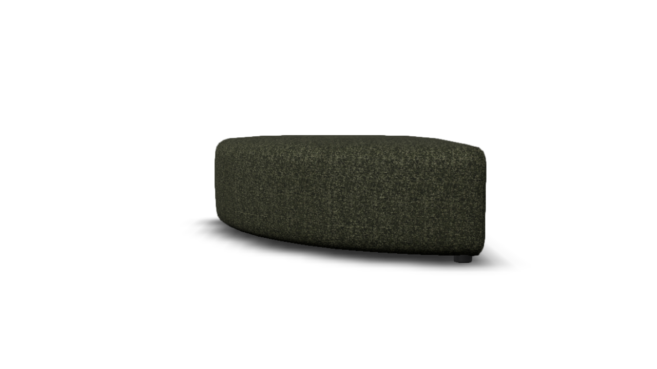 sku:X6-E12A-23-MEL|img:X6-E12A-23-MEL-IMG1.png|desc:X6 hocker kwart rond links (103x103cm) element 12A #23 groen melange