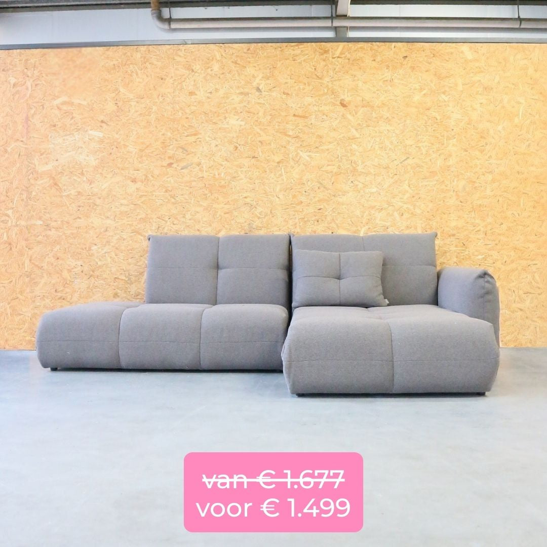 bank showroommodeluitverkoop x1 grijsbruin