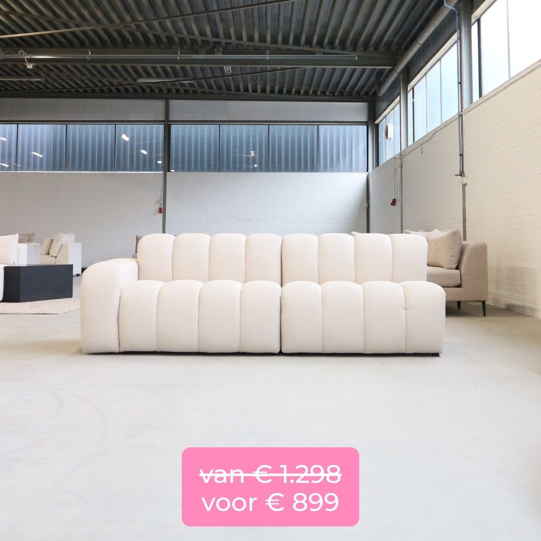 bank showroommodeluitverkoop x4 ecru melange