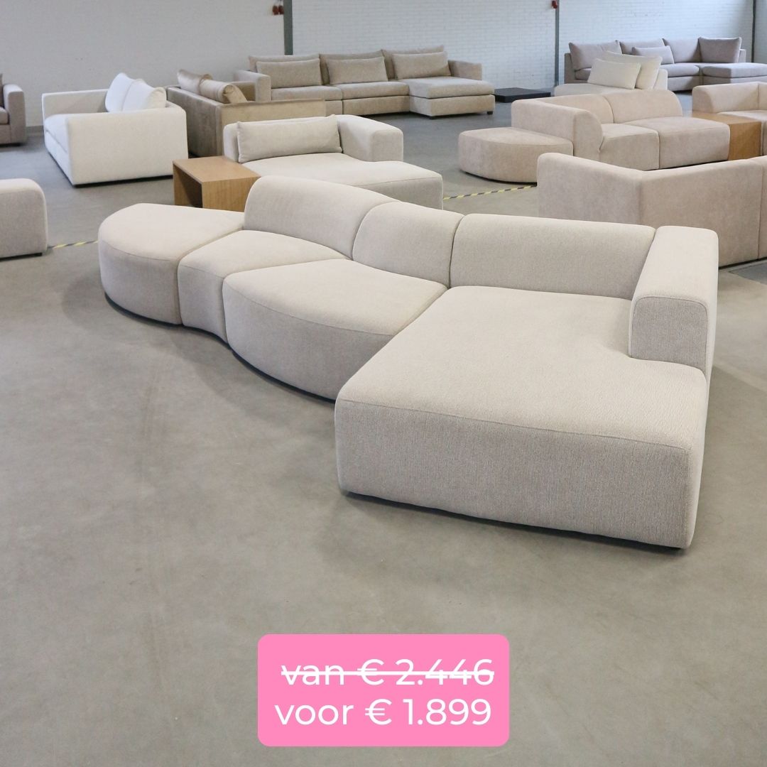 bank showroommodeluitverkoop x6 beige melange