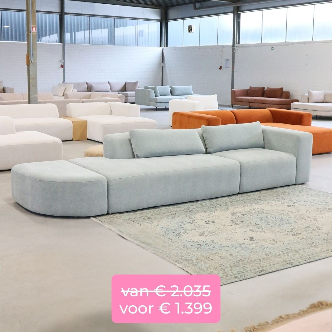 bank showroommodeluitverkoop x6 lichtgroen